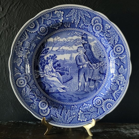 The Spode Blue Room Collection Woodsman Dinner Plate, Vintage Spode - Picture 1 of 5